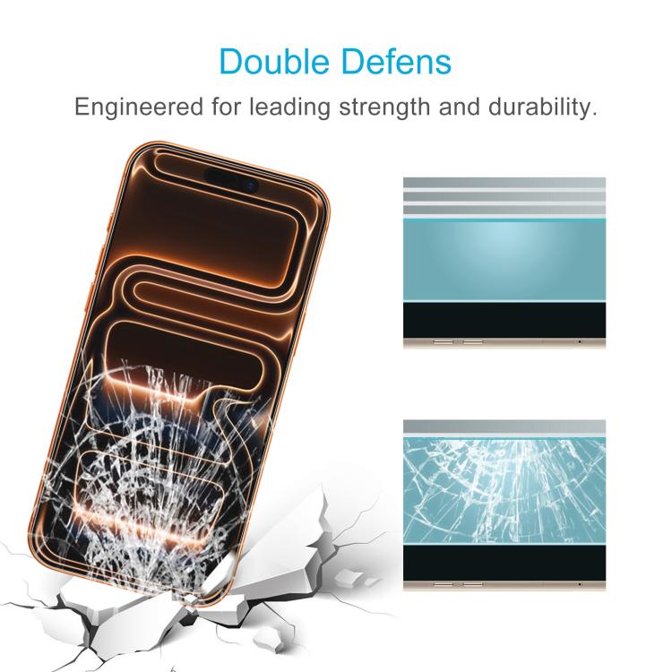 For iPhone 17 Pro Max 50pcs 0.26mm 9H 2.5D High Aluminum Tempered Glass Film