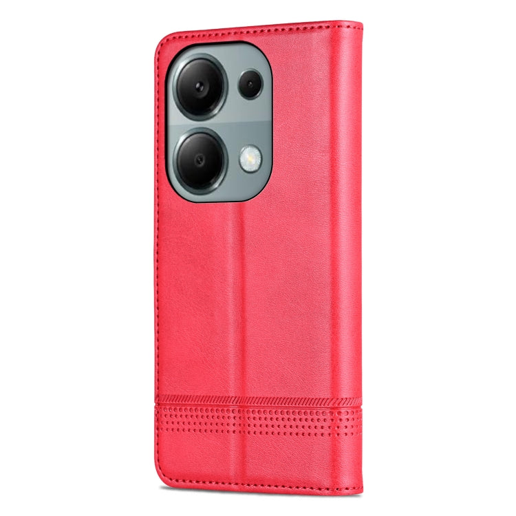 For Xiaomi Redmi Note 13 Pro 4G AZNS Magnetic Calf Texture Flip Leather Phone Case