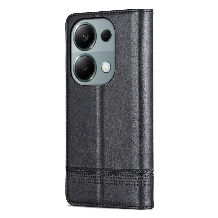 For Xiaomi Redmi Note 13 Pro 4G AZNS Magnetic Calf Texture Flip Leather Phone Case