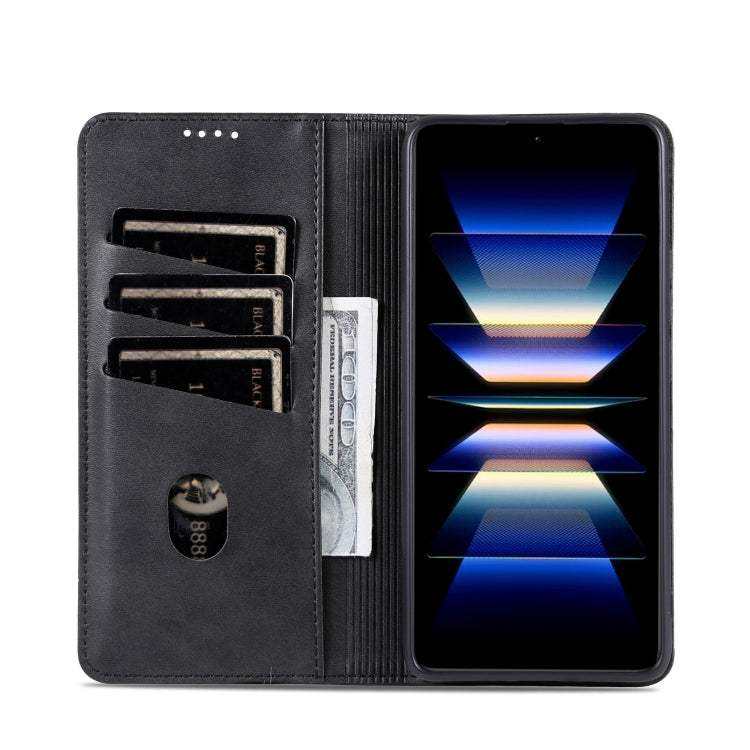 For Xiaomi Redmi Note 13 Pro 4G AZNS Magnetic Calf Texture Flip Leather Phone Case