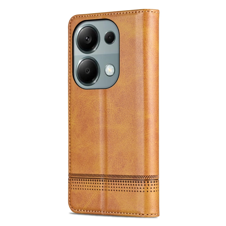 For Xiaomi Redmi Note 13 Pro 4G AZNS Magnetic Calf Texture Flip Leather Phone Case