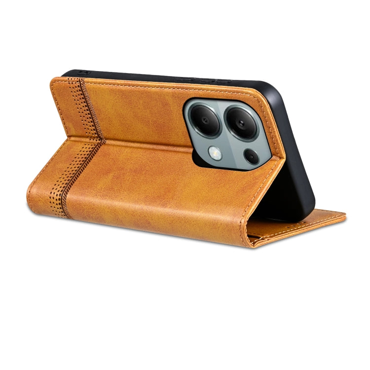 For Xiaomi Redmi Note 13 Pro 4G AZNS Magnetic Calf Texture Flip Leather Phone Case