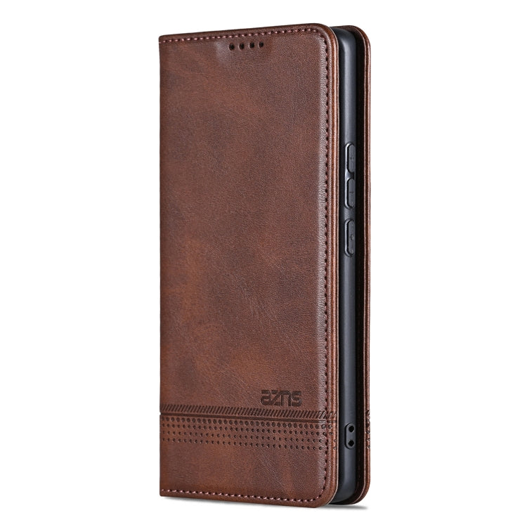 For Xiaomi Redmi Note 13 Pro 4G AZNS Magnetic Calf Texture Flip Leather Phone Case