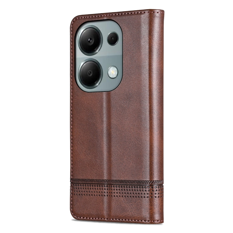 For Xiaomi Redmi Note 13 Pro 4G AZNS Magnetic Calf Texture Flip Leather Phone Case