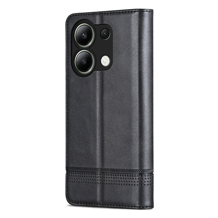 For Xiaomi Redmi Note 13 4G AZNS Magnetic Calf Texture Flip Leather Phone Case