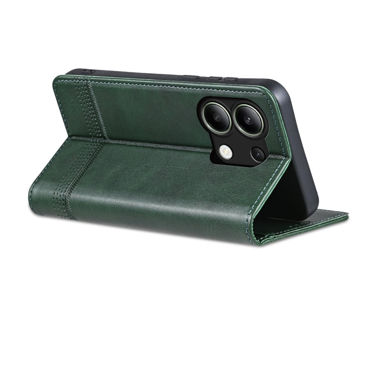 For Xiaomi Redmi Note 13 4G AZNS Magnetic Calf Texture Flip Leather Phone Case