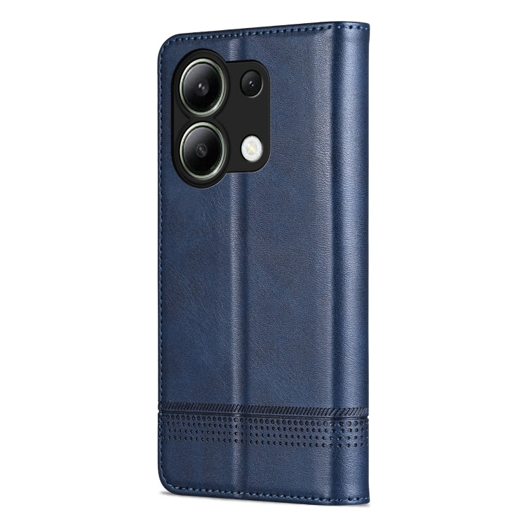 For Xiaomi Redmi Note 13 4G AZNS Magnetic Calf Texture Flip Leather Phone Case