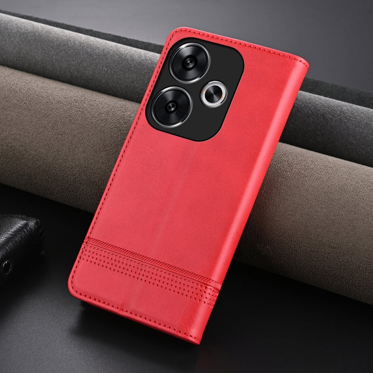 For Xiaomi Redmi Turbo 3 AZNS Magnetic Calf Texture Flip Leather Phone Case