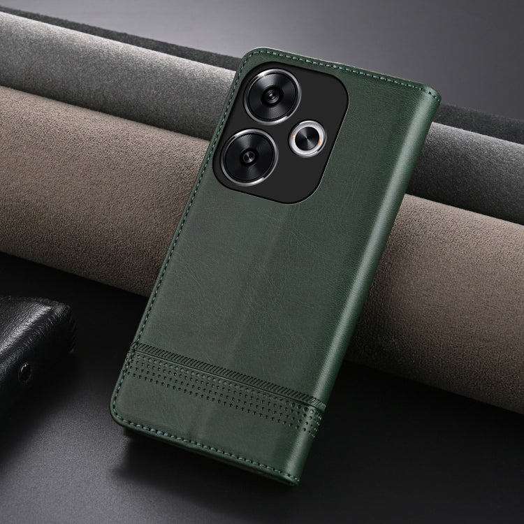 For Xiaomi Redmi Turbo 3 AZNS Magnetic Calf Texture Flip Leather Phone Case