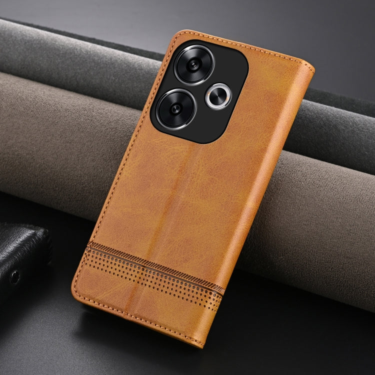 For Xiaomi Redmi Turbo 3 AZNS Magnetic Calf Texture Flip Leather Phone Case