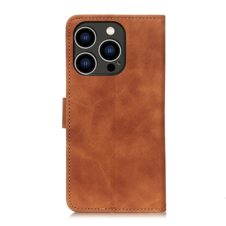 For iPhone 16 Pro KHAZNEH Retro Texture Leather Phone Case