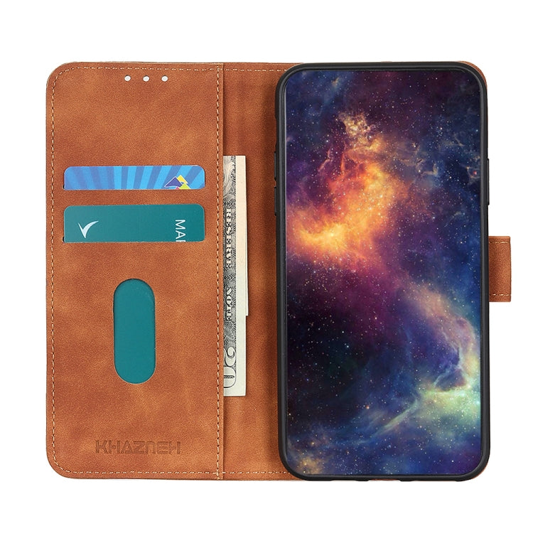 For iPhone 16e / 17e KHAZNEH Retro Texture Leather Phone Case