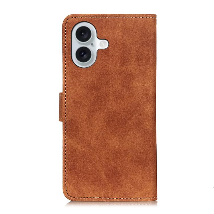 For iPhone 17 KHAZNEH Retro Texture Leather Phone Case