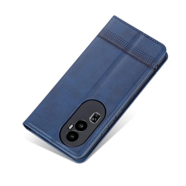 For OPPO Reno10 Pro China AZNS Magnetic Calf Texture Flip Leather Phone Case