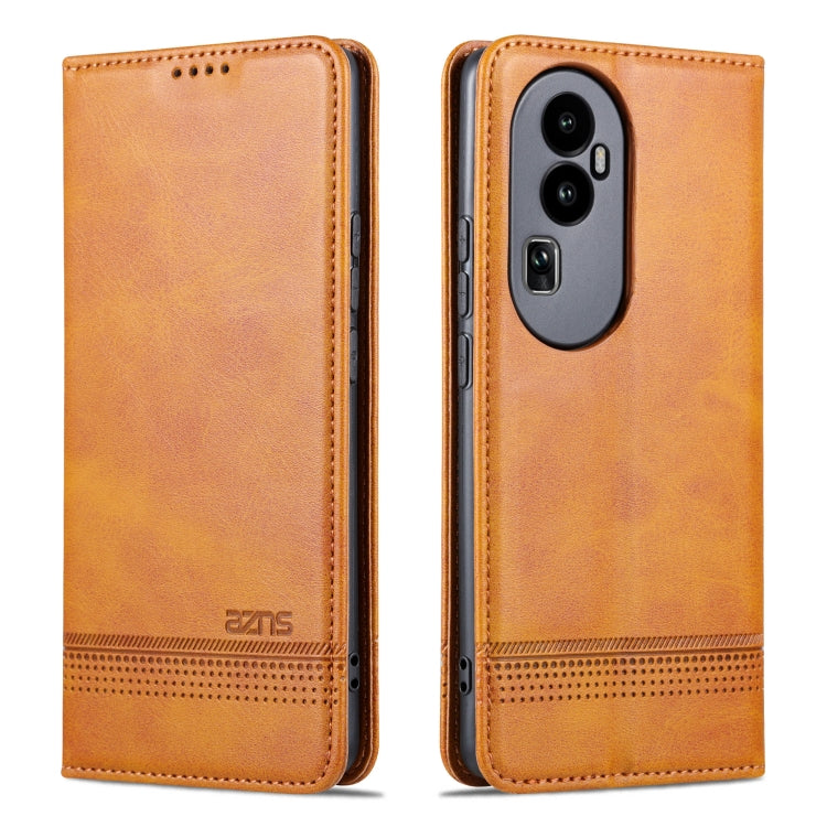 For OPPO Reno10 Pro China AZNS Magnetic Calf Texture Flip Leather Phone Case