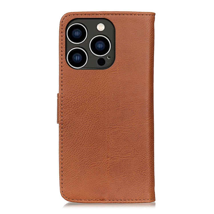For iPhone 16 Pro Max KHAZNEH Cowhide Texture Horizontal Flip Leather Phone Case