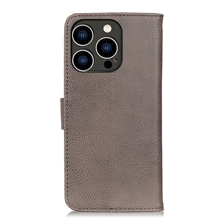 For iPhone 16 Pro Max KHAZNEH Cowhide Texture Horizontal Flip Leather Phone Case