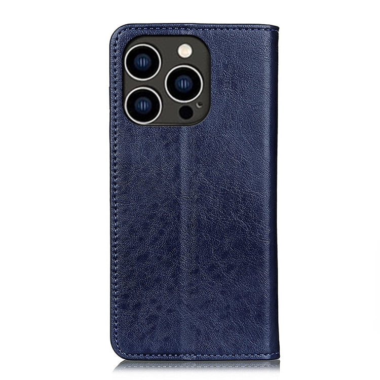 For iPhone 16 Pro Magnetic Crazy Horse Texture Horizontal Flip Leather Phone Case