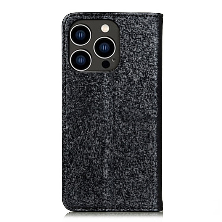 For iPhone 16 Pro Max Magnetic Crazy Horse Texture Horizontal Flip Leather Phone Case