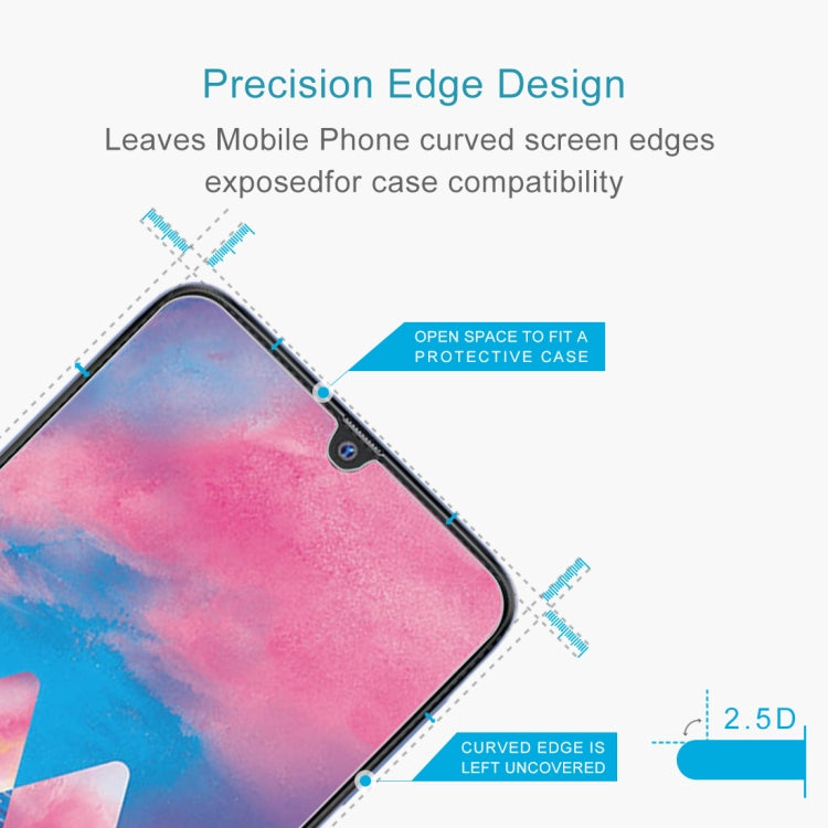 For Samsung Galaxy A40s Half-screen Transparent Tempered Glass Film
