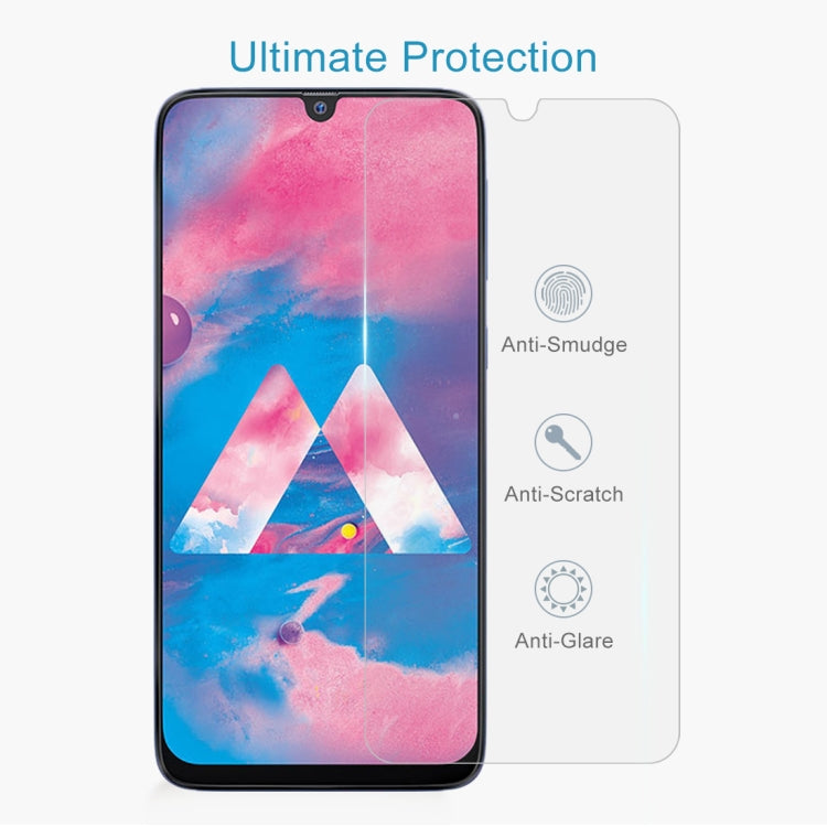 For Samsung Galaxy A40s Half-screen Transparent Tempered Glass Film