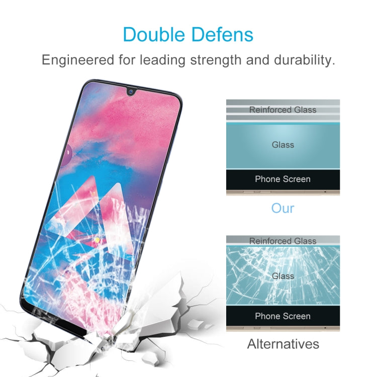 For Samsung Galaxy A40s Half-screen Transparent Tempered Glass Film