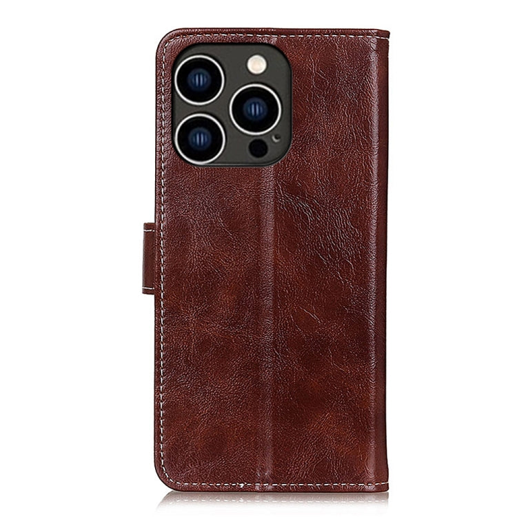 For iPhone 16 Pro Max Retro Crazy Horse Texture Horizontal Flip Leather Phone Case