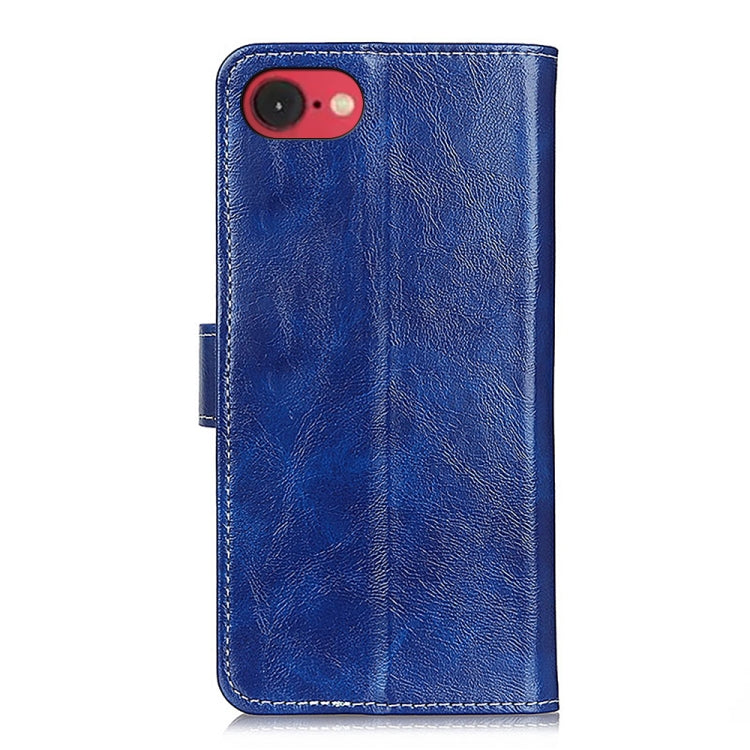 For iPhone 16e / 17e Retro Crazy Horse Texture Horizontal Flip Leather Phone Case