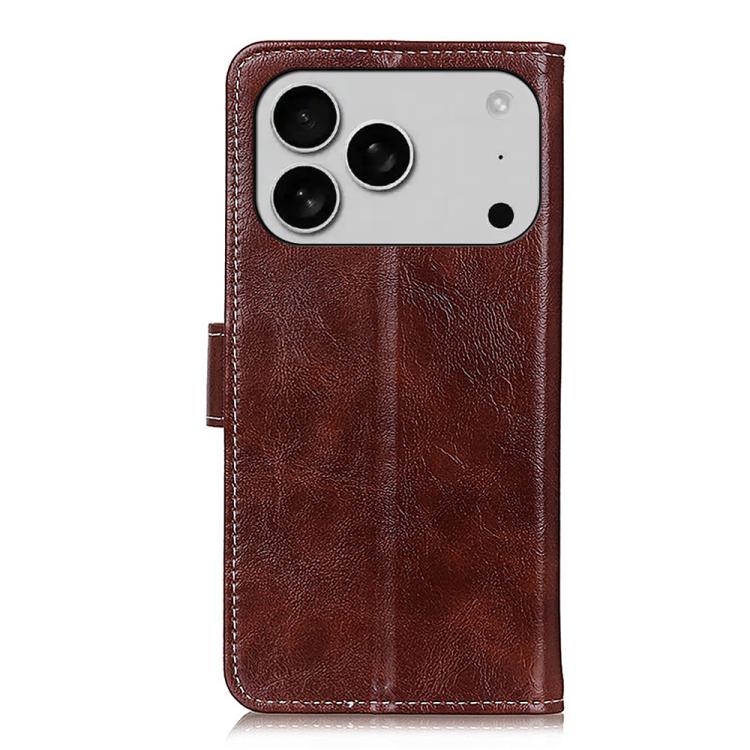 For iPhone 17 Pro Retro Crazy Horse Texture Horizontal Flip Leather Phone Case