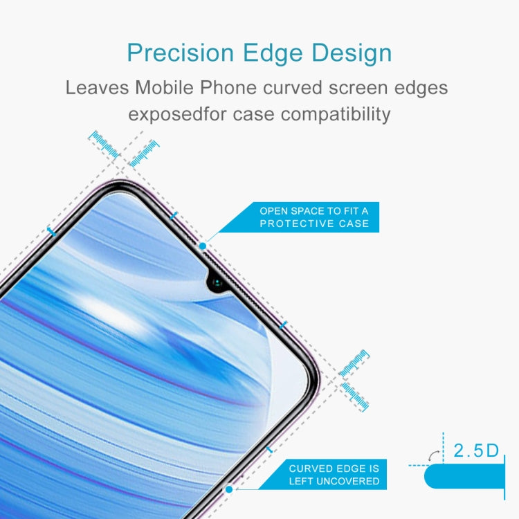 For Xiaomi Redmi 10X 5G Half-screen Transparent Tempered Glass Film
