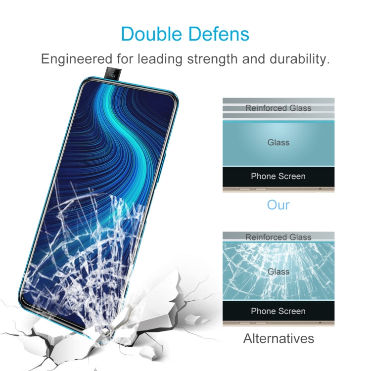 For Huawei Honor X10 Half-screen Transparent Tempered Glass Film
