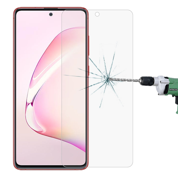For Samsung Galaxy A81 Half-screen Transparent Tempered Glass Film