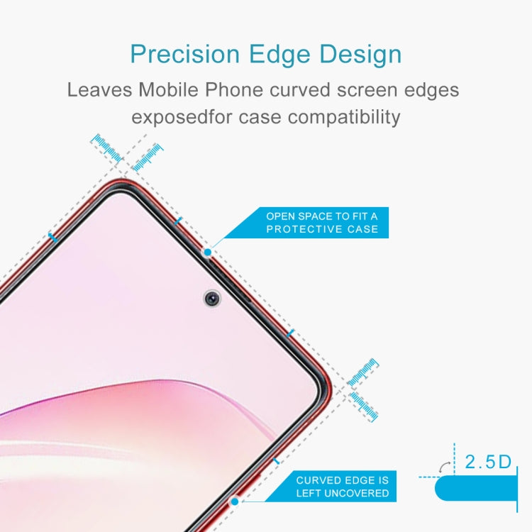 For Samsung Galaxy A81 Half-screen Transparent Tempered Glass Film