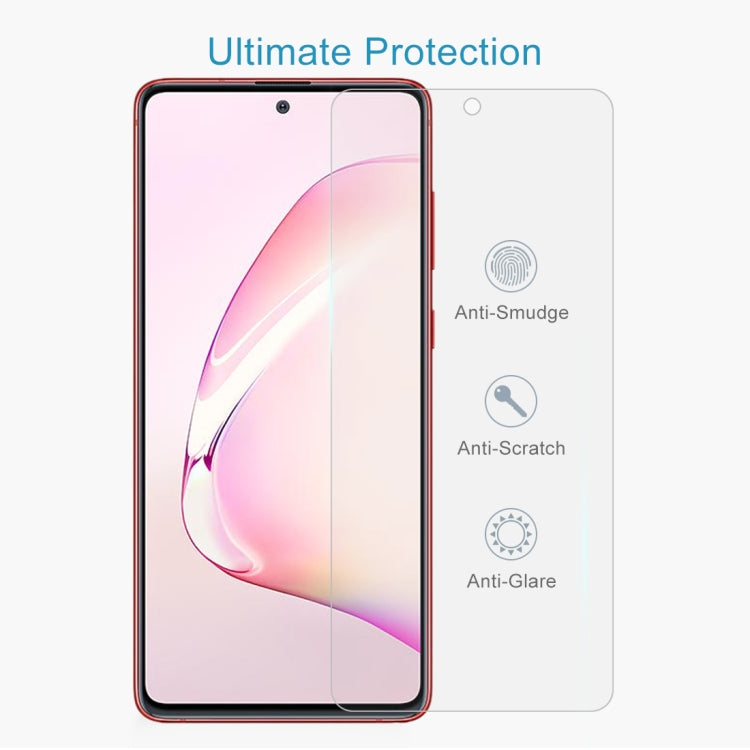 For Samsung Galaxy A81 Half-screen Transparent Tempered Glass Film