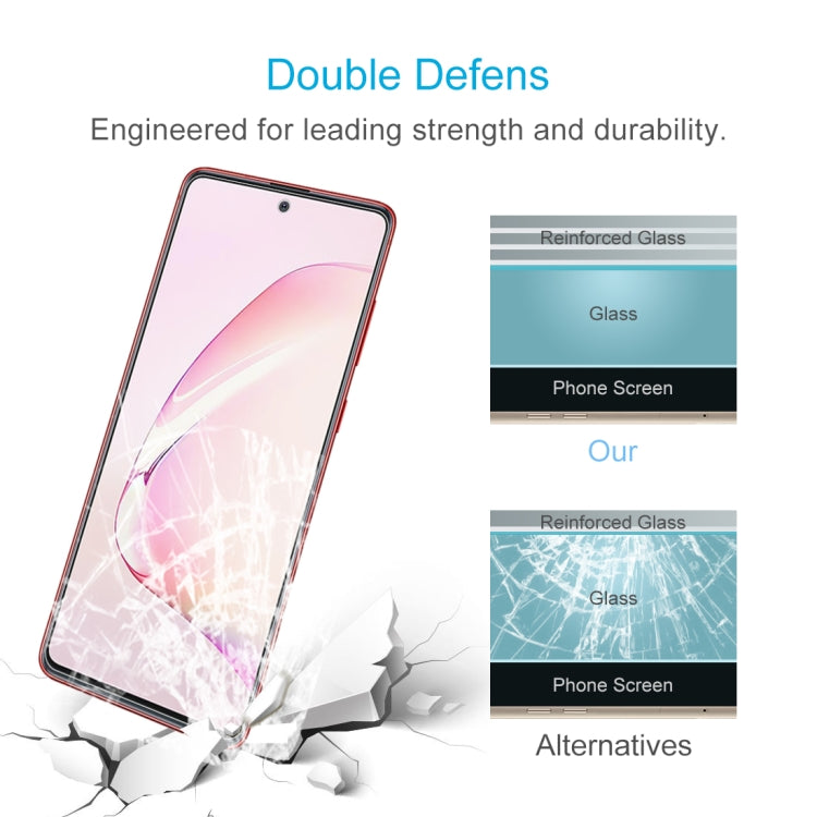 For Samsung Galaxy A81 Half-screen Transparent Tempered Glass Film