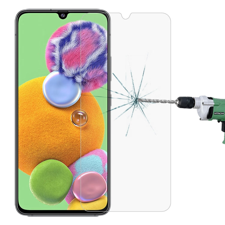 For Samsung Galaxy A90 5G Half-screen Transparent Tempered Glass Film