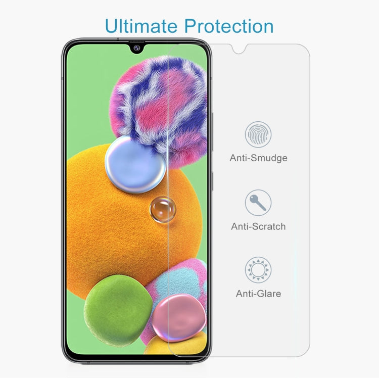 For Samsung Galaxy A90 5G Half-screen Transparent Tempered Glass Film