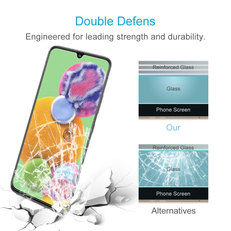 For Samsung Galaxy A90 5G Half-screen Transparent Tempered Glass Film