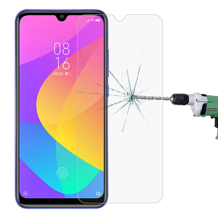 For Xiaomi Mi CC9e Half-screen Transparent Tempered Glass Film