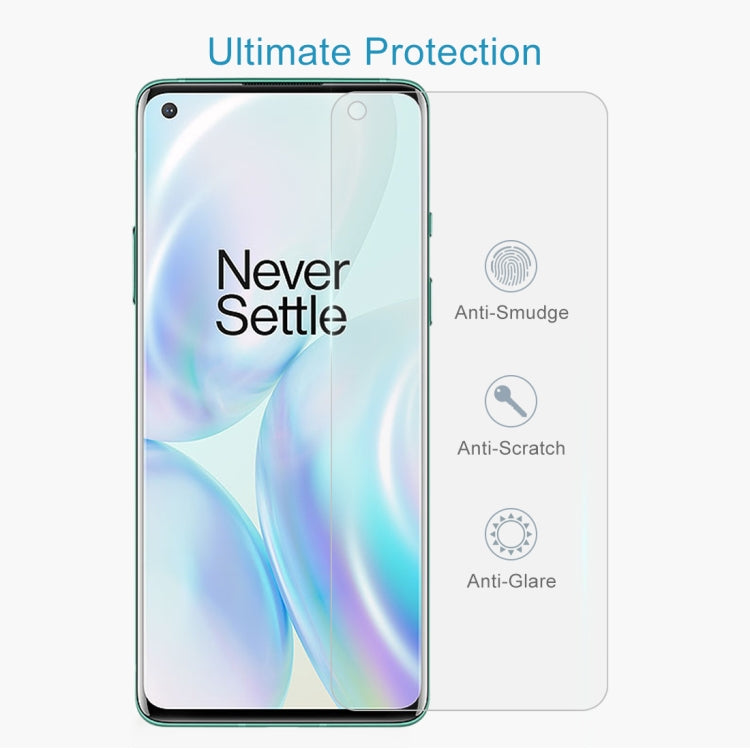 For OnePlus 8 Half-screen Transparent Tempered Glass Film