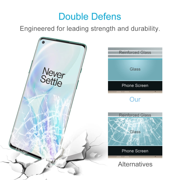 For OnePlus 8 Half-screen Transparent Tempered Glass Film