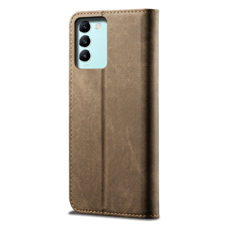 For vivo T3 / Y200E / Y100 IDN Denim Texture Flip Leather Phone Case