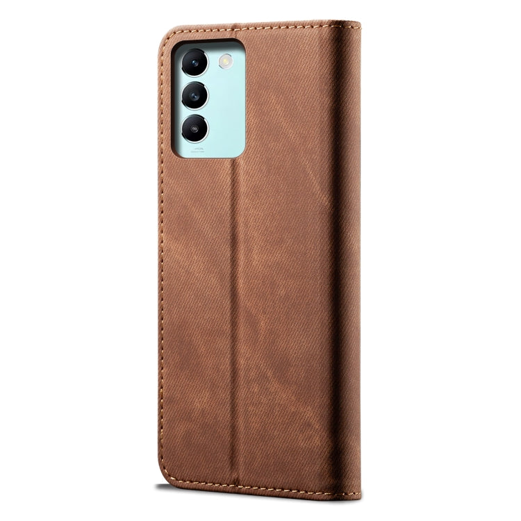 For vivo T3 / Y200E / Y100 IDN Denim Texture Flip Leather Phone Case