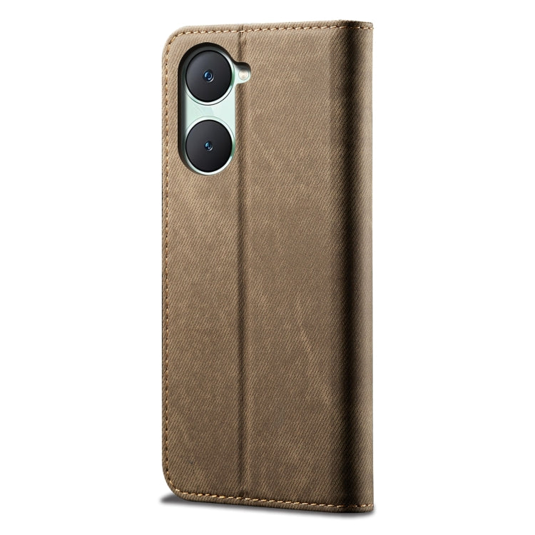 For vivo Y03 4G Denim Texture Flip Leather Phone Case