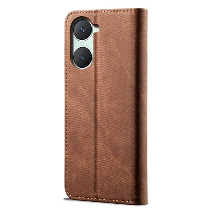 For vivo Y03 4G Denim Texture Flip Leather Phone Case