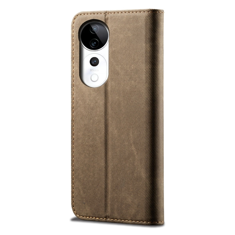 For vivo S19 Denim Texture Flip Leather Phone Case