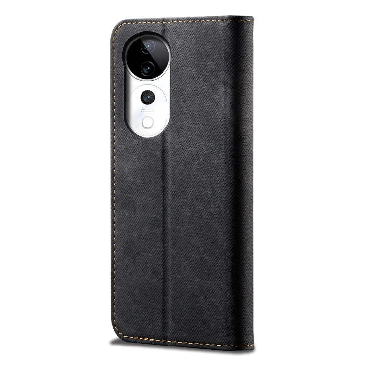 For vivo S19 Denim Texture Flip Leather Phone Case