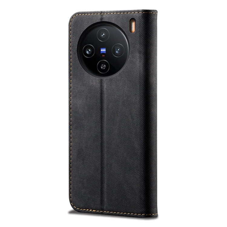 For vivo X100 Ultra Denim Texture Flip Leather Phone Case