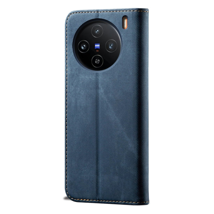 For vivo X100 Ultra Denim Texture Flip Leather Phone Case