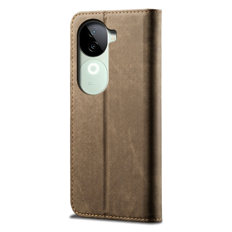 For vivo V40e 5G India / iQOO Z9s 5G Denim Texture Flip Leather Phone Case